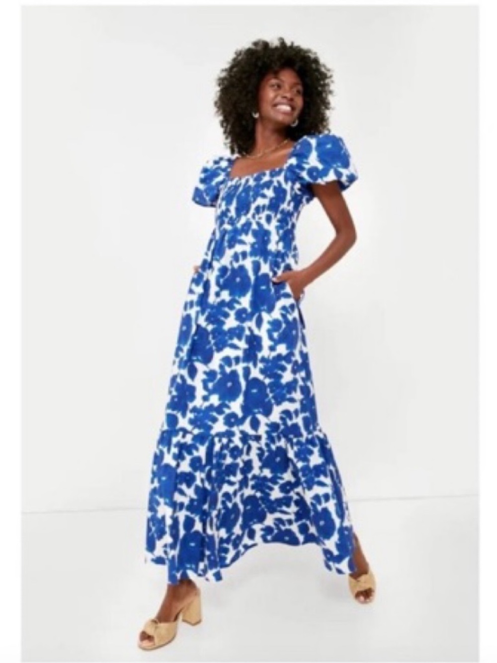 Tuckernuck Blue And White Floral Dress - XS